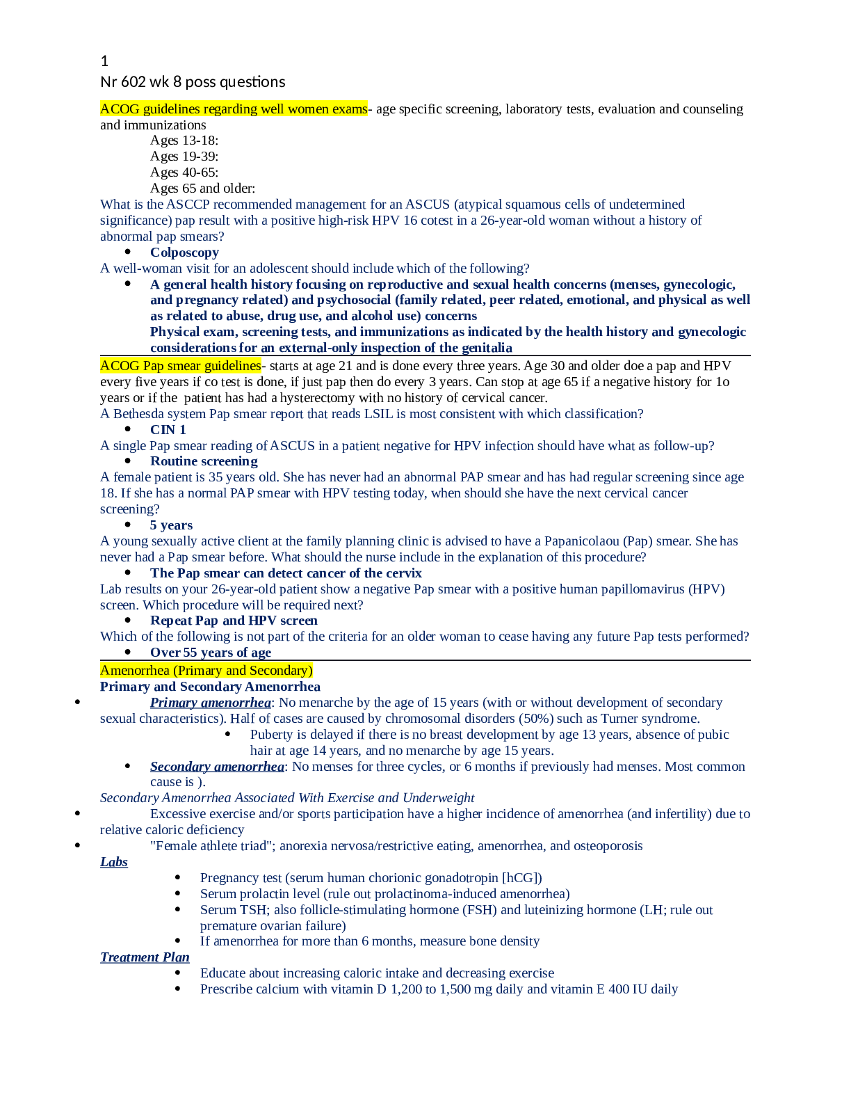 Preview image for NR602 WEEK 8 QUESTIONS AND ANSWERS,GRADE A.LATEST FOR 2022-2023